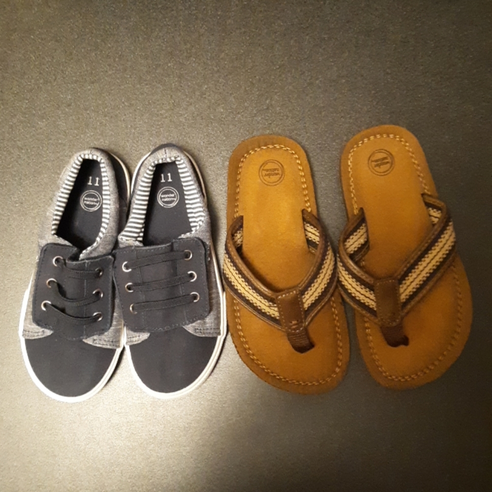 Wonder nation youth unisex shoes & flip flops new